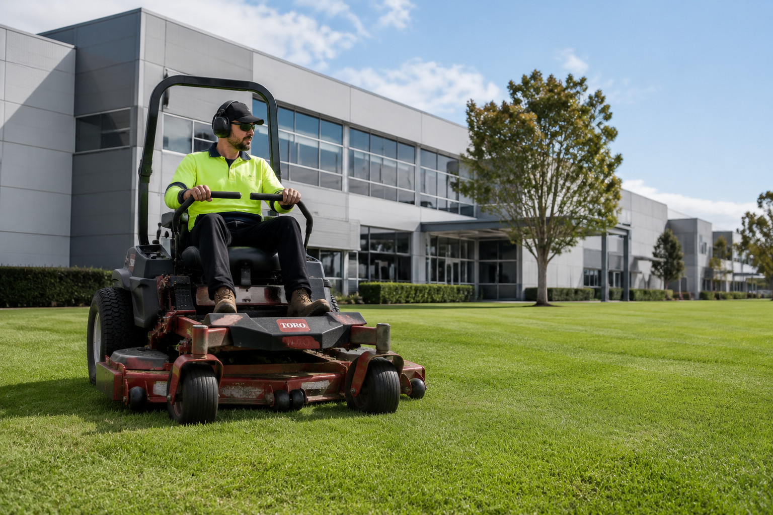 ride on mowing